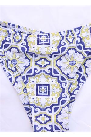 Majolica print bikini with balcony bra Aram Capri | ACBC109MAIOLICAGIALLA